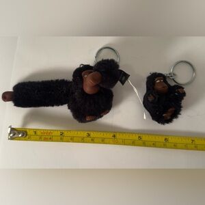 90s Kipling Gorilla Monkey Lot Of 2 Keyring Bag Charm Plush Divina And Baby Ape
